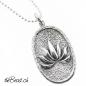 Preview: Lotusblumen Anhänger mit 925 Sterling Silber mit Kugelkette Sterling
