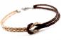 Preview: lederfusskettchen und fusskettchen aus geflochtenem Leder Fussschmuck von thebead