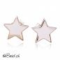 Preview: Silber Ohrstecker STERN rosegold vergoldet