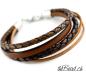 Preview: Braunes Herren Lederarmband als Geschenkidee the Bead