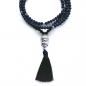 Preview: onyx steinkette mit silber buddha anhänger und quaste