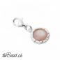Preview: silber Charm oranger Mondstein mit Karabiner