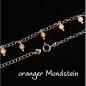 Preview: oranger mondstein fusskettchen geschenkidee onlineshop für silberschmuck und damenschmuck aus der schweiz in bester qualität zu günstigen preisen