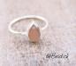 Preview: Silber Fingerring mit orangem mondstein