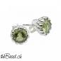 Preview: 925 sterling silber ohrstecker mit peridot steinen
