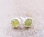 Preview: 925 sterling silber ohrstecker mit peridot steinen