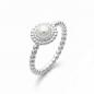 Preview: damen fingerring aus 925 sterling silber mit perle