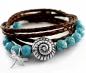 Preview: Perlen Armband mit Leder im vintage Style theBead