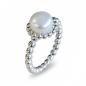 Preview: Silber Fingerring mit  einer Süsswasserperle