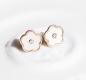 Preview: ohrstecker aus perlmutt und rosegold vergoldetem silber