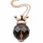 Preview: rosegold vergoldet rauchquarz mit Krone und Silberhalskette