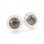 Preview: 925 sterling silber ohrstecker mit rauchquarz