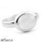 Preview: Silber Fingerring mit Regenbogen Mondstein