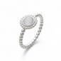Preview: damen fingerring aus 925 sterling silber mit regenbogen mondstein
