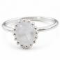 Preview: damen fingerring aus 925 sterling silber mit regenbogen mondstein