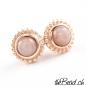 Preview: rosegold 925 sterling silber ohrstecker mit mondsteinen und mondstein