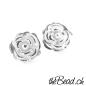 Preview: cute rose earrings made of sterling silver