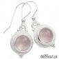 Preview: silber rosenquarz ohrringe