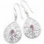 Preview: Rosenquarz Ohrhänger 925 Sterling Silber Ohrschmuck von theBead Schweiz