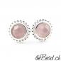 Preview: rose quarz earrings 925 silber