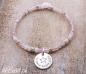 Preview: rose quartz bead bracelet with engraving perdant