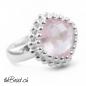Preview: Silber Fingerring mit  rosenquarz edelsteinen