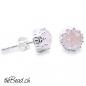 Preview: kleine rosenquarz silber ohrstecker