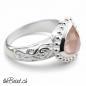Preview: Silber Fingerring mit  rosenquarz edelsteinen