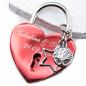 Preview: lovelock in red with personal engraving