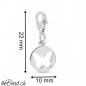 Preview: silber Charm Schmetterling mit Karabiner