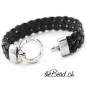 Preview: herren lederarmband mit gelochtenem leder