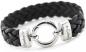 Preview: schwarzes herren lederarmband mit gravur