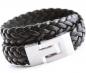 Preview: men leather bracelet flat braided