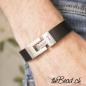 Preview: Lederarmband graviert mit Magnetverschluss