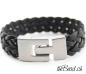 Preview: herren lederarmband von hand geflochten schwarz the Bead