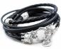Preview: Damen Lederarmband 925 Silber und geflochtenes Leder theBead