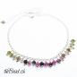 Preview: silberarmband mit bunten Turmalin Anhängern