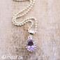 Preview: silber halskette mit Amethyst edelsteinschmuck online kaufen