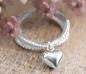 Preview: silber fingerring mit herz anhaenger