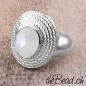 Preview: silberring mit regenbogen mondstein aus 925 sterling silber