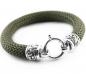 Preview: Herrenarmband aus Texilband und 925 sterling silber verschluss thebead