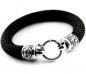 Preview: Herrenarmband aus Texilband und 925 sterling silber verschluss