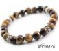 Preview: silver and bronzit matt beads men bracelet adjustable