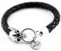 Preview: Lederarmband mit Totenkopf und Engel 925 silber von thebead