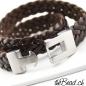 Preview: braided leather bracelet for men with magnetic clasp