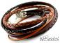 Preview: Herren Wickelarmband  Lederarmband in tollen farben braun schwarz the Bead
