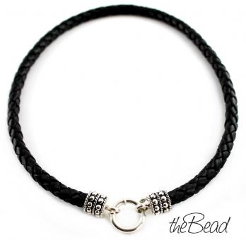 leather necklace with 925 sterling silver