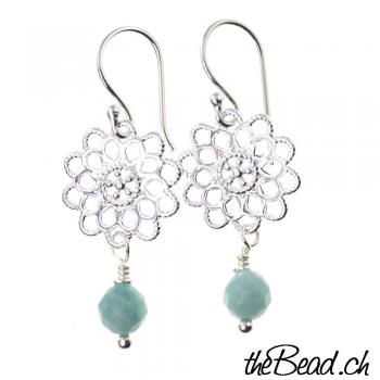 Amazonite Silver earrings