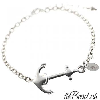 one size anchor 925 sterling silver bracelet