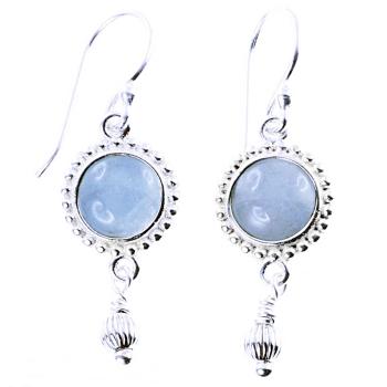 silberschmuck ohrringe aus  aquamarin und silber